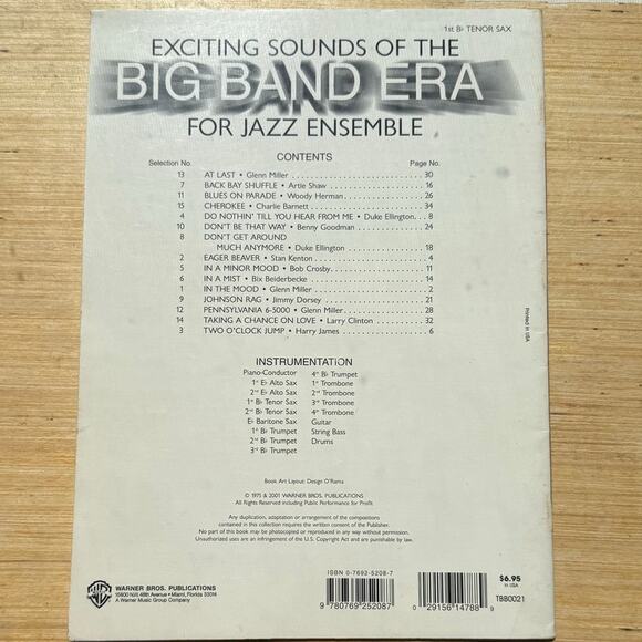 Lot of 2 Big Band Era for Jazz Ensemble Music Books B Flat Tenor Sax - Picture 5 of 5